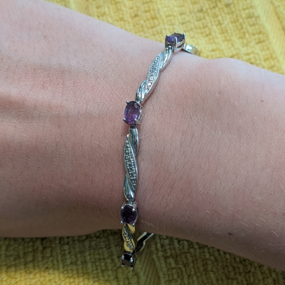 Purple amethyst ring and bracelet - Picture 3 of 4